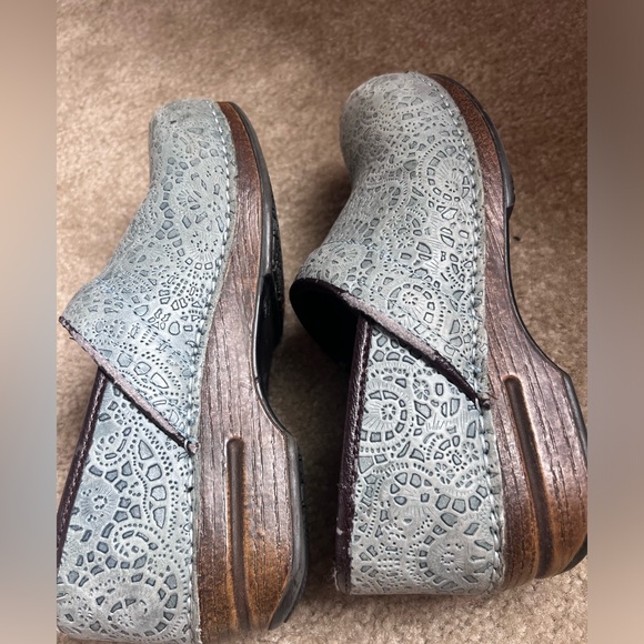 dansko XP clog blue lace chambray pattern size 41 - Picture 1 of 12
